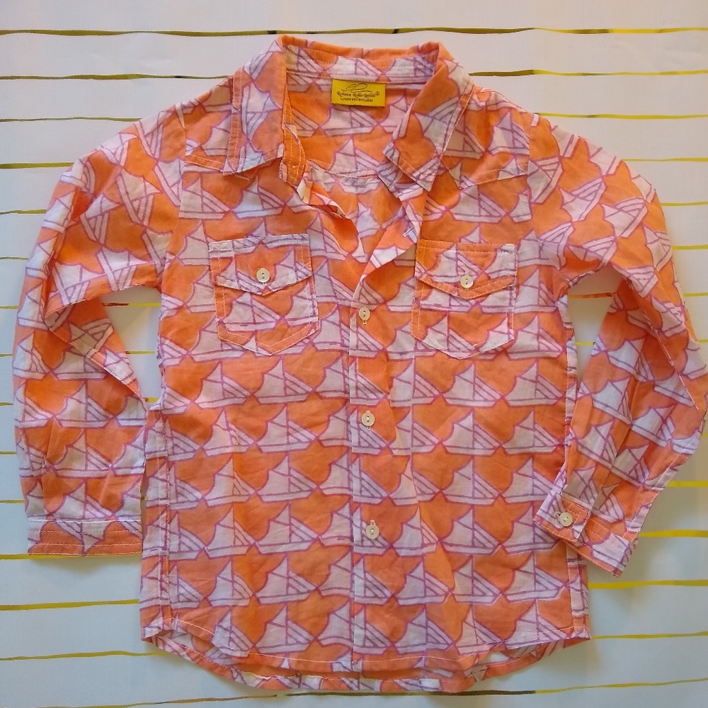 Roberta Roller Rabbit NWOT Boys Button Up SZ 4